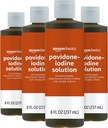 Basics First Aid Antiseptic, 10% Powidon Jodu roztwór, 8 Fl Oz, Opakowanie po 4