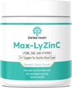 Max- LyZinC 124; L- Lysine 1100 mg + Cynk 6 mg + Witamina C 100 mg - 3- in-1 Suplement do utrzymania cukru we krwi już w zdrowym zakresie - 1-Scoop- na dzień proszek