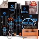 Beard Grooming Kit, Beard Kit with Beard Oil, Beard Growth Serum, Beard Wash, Beard Balm, Beard Brush, Beard Comb, Beard & Mustache nożyce Beard Growth Kit Unikalne prezenty dla mężczyzn