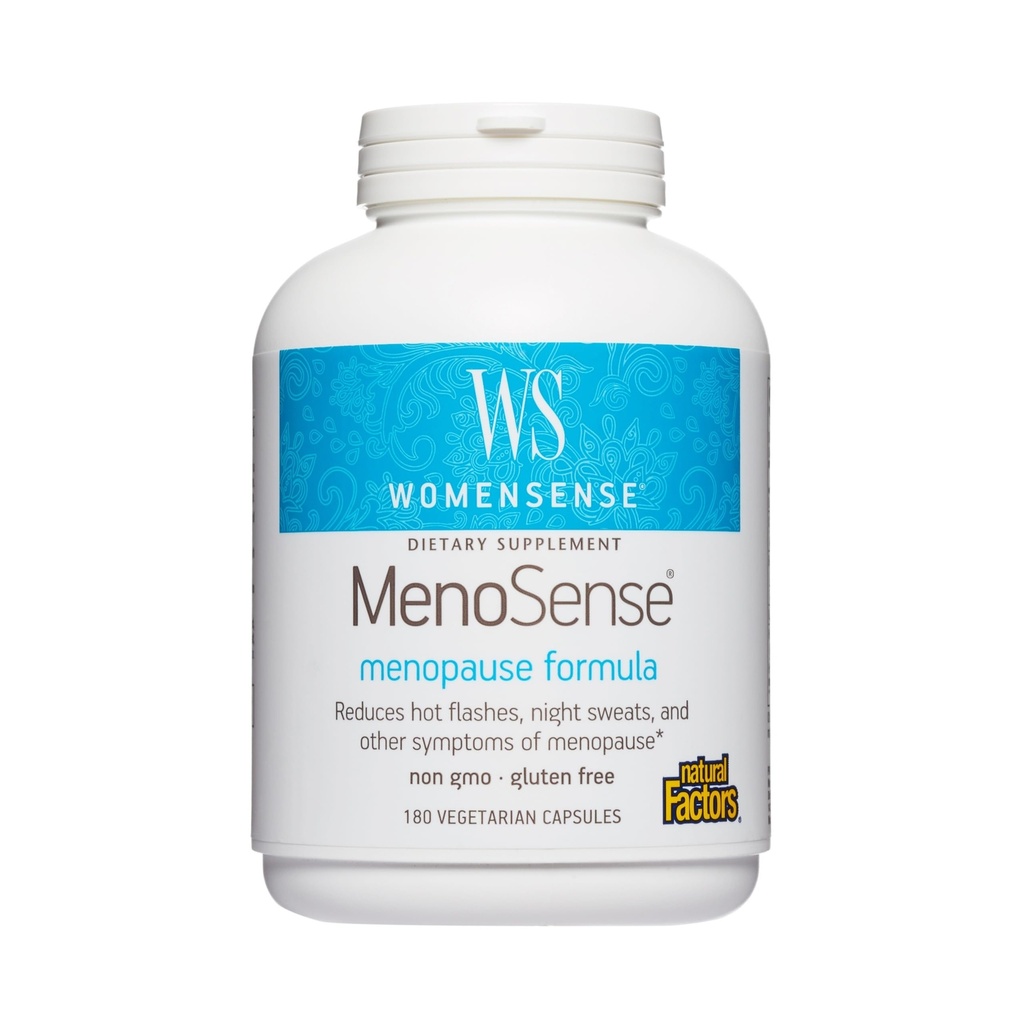 Naturalne czynniki WomenSense MenoSense - Suplement diety z Black Cohosh, Chasteberry & Dong Quai - Menopauza i Perimenopauza Suplement wsparcia - 180 Kapsułki wegetariańskie (90 Służenia)