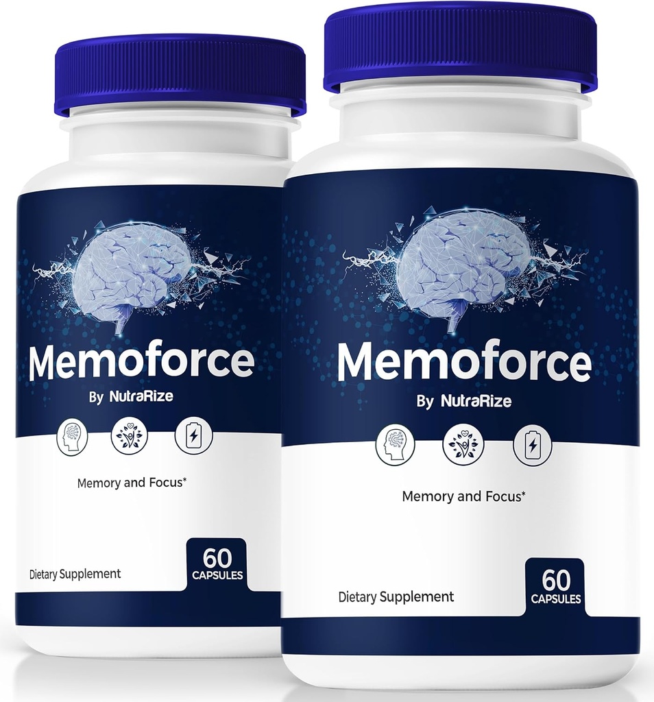 (2 Pack) Memo Force Pills, Unlock Your Full Potential With Memo Force Capsules - Supports Memory, Focus & Concentration, For Balanced Health and Function, Official Memo Force Reviews (120 Capsules)
