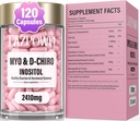 Suplement do inozytolu - Myo- inozytol & D- Chiro Inozytol z Chasteberry, Berberine & Ashwagandha - Idealny do mieszania z folianem i witaminą D - Wegańska formuła wellness dla kobiet - 120 kapsułki