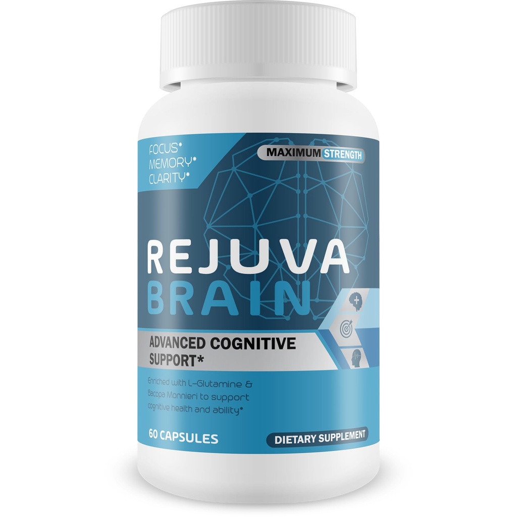 Rejuva Brain- Advanced Cognitive Support- Enriched w / L- Glutamine & Bacopa Monnieri to Support Cognitive Health and Ability