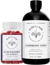 Elderlane Elderberry Syrup i Elderberry Gummies - Dawniej RD Naturals - Suplement immunologiczny dla dorosłych i dzieci - 16.9 Oz Syrop i 60ct Gummies