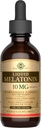 SOLGAR Liquid Melatonin 10 mg, Natural Black Cherry Flavor - 2 fl oz - Wielki dla Jet Lag - Wegan, Gluten & Dairy Free, Kosher - 59 Służenie