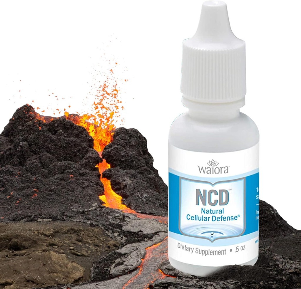 Waiora NCD Aktywowane płynne krople zeolitu, do naturalnego czyszczenia ciała i promowania immunologicznego wsparcia, Mix in Food / Drinks, Wszystkie naturalne, Promowanie równowagi pH - 4 (0,5 oz) Bott, 360 serv.