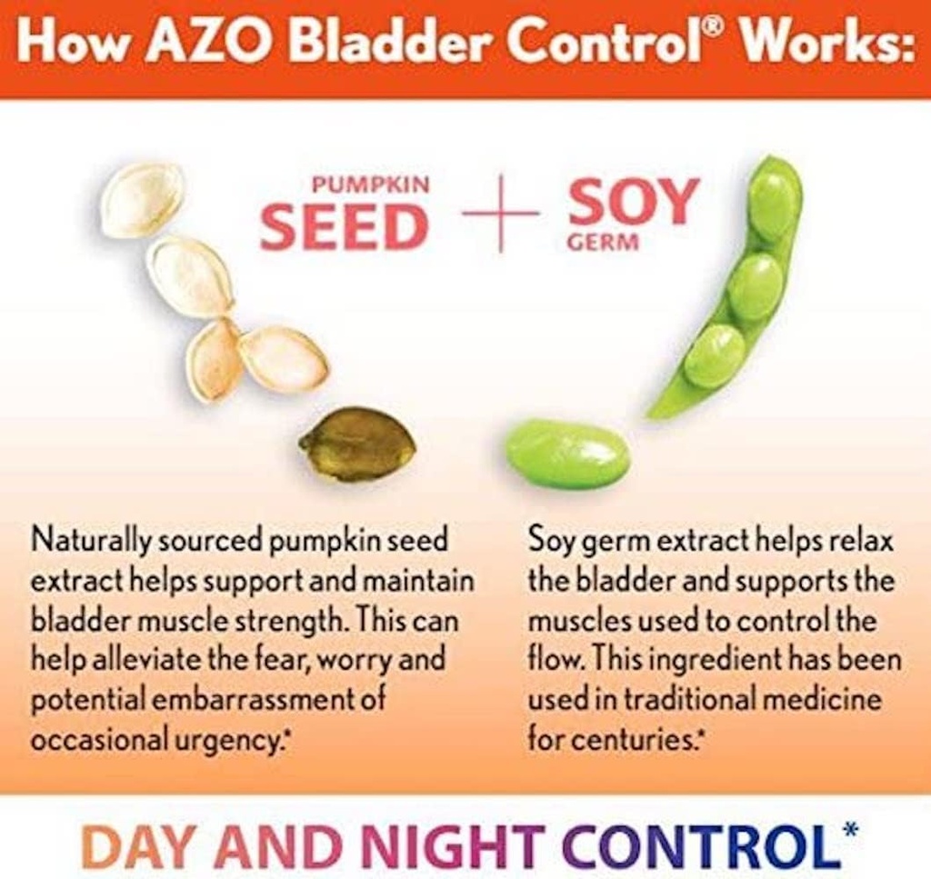 AZO Żurawinowy Urynary Tract Suplement diety (100 Count) + Bladder Control z Go- Less Daily Supplement (72 Count)
