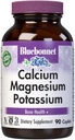 Bluebonnet Wapnia Magnezu Suplement potasu dla kobiet i mężczyzn - Wspiera zdrowe kości - Wapń 1000mg Suplement mineralny Chelate Form - Non-GMO, Wegan, Gluten- Free - 90 Kapsułki