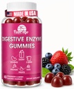 Żywność Enzymy Żucie Gummie: Pomaga Nietolerancja żywności, Debloat, i do Digest Dairy, Węglowodory, Warzywa, Białko, Owoce -Amylase Protase Lipase Lactase - Naturalnie Flavored Wegan Gummies. 60