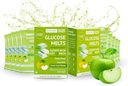 Glukoza SOS Roztopy wykonane z proszku Dextrose Natural Fruit Puree Sugar, Glukoza Tabs, suplement Sport, Szybko działające tabletki z 10 Indywidualne 15g Służenie zielonego jabłka