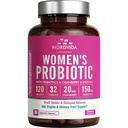 Kobiece Probiotyki, 120 Milionów i 32 Szczeliny z Żurawiny, Prebiotyki i Enzymy Digestive, Gut, Waginalne i Urynalne Wsparcie Tract, 30 Opóźnione uwalnianie kapsułki