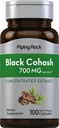 Piping Rock Black Cohosh Root Extract 124; 700 mg 124; 100 Kapsułek 124; koncentrat 124; Non- GMO, Gluten Free Supplement