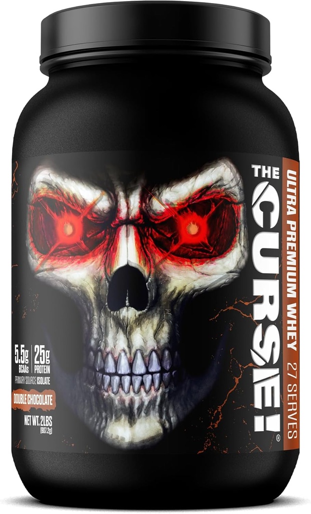 JNX SPORTS Klątwa! Ultra Premium Proszek z białka serwatki podwójna czekolada 2lb; 25g Białko na ser, pierwotne źródło izolacja serwatki