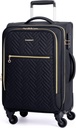 BAGSMART Carry On Bagage 20 Inch, Softside Expandable Suitcase ze spinner Wheels, Bagage 22x14x9 Airline Zatwierdzony Rolling lekkie Suitcases dla kobiet Mężczyźni, Kompaktowy Carry- On (Czarny)