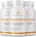 Temerovol - Suplement męski - Wzmacnia energię, siłę i libido - Lean Muscle Builder, 60 Kapsułki - 3 Bułeczki
