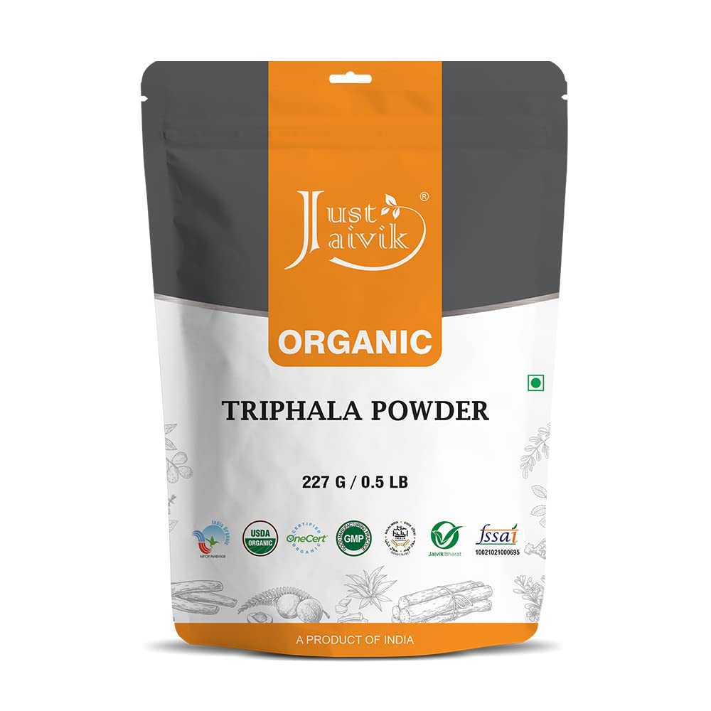 Tylko Jaivik 100% Organic Triphala Proszek 227 gm / 0,5 lb Bilans 124; Wspomaga Immunitet & Funkcje trawienne 124; Naturalny przeciwutleniacz 124; Certyfikowany organiczny przez OneCert Azja