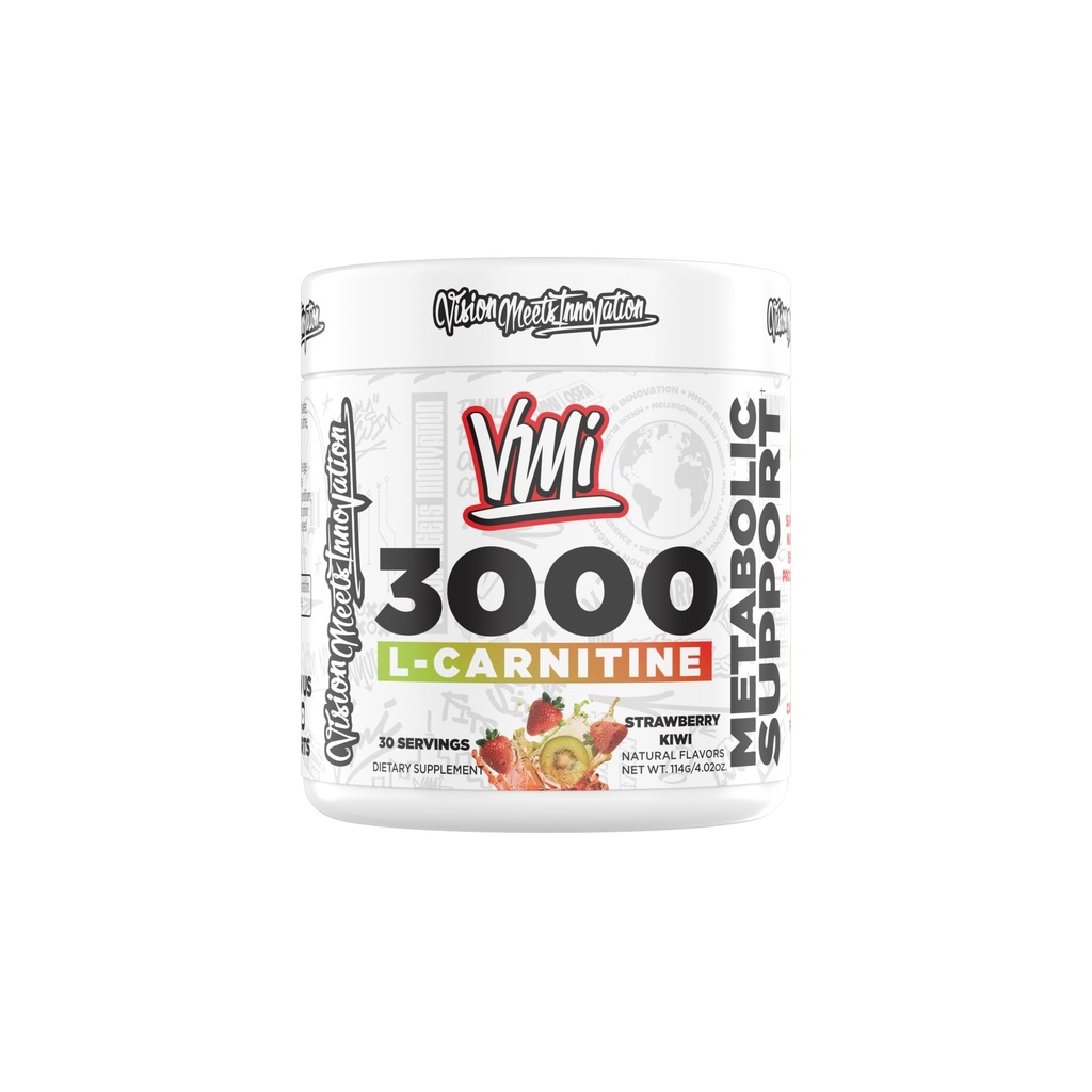 VMI Sports L- Carnitine 3000 Powder Building 124; 3000 mg L- Carnitine Building 124; Metabolic Support Maximum Absorption Formula Building 124; Great Taste for Men & Women Building 124; 30 Servings (30 Servings, Strawberry Kiwi)