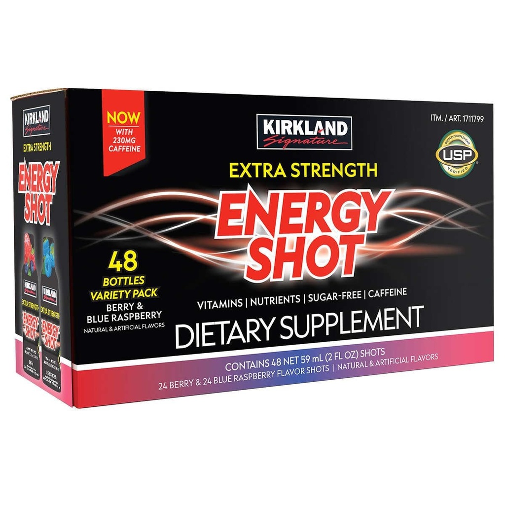 Kirkland Signature Extra Signature Energy Shot Variety, 2 butelki unce (48 Count)