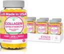 Lunakai Collagen Gummies - Najsmaczniejszy Proprietary Formuła - 200mg Zhydrolizowane Gummeje Collagen dla kobiet i mężczyzn z biotyną, cynkiem, witaminą C i E - NieGMO Anti Aging Supplement for Women - 6 Pack