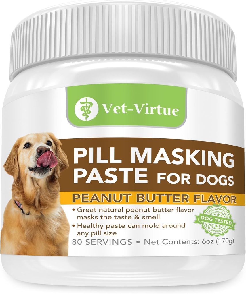 Pasta do maskowania pigułek dla psów, Masło orzechowe Flavor - Perfect Pet Medicine Treats to hide Pills, Medycyna & Kapsułki, z naturalnych składników i pakowane z smakiem psy miłość