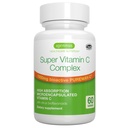 Igennus Wysoka absorpcja Super Witamina C, Czyste etykiety Pureway- C 1000mg, Witamina C wegańska z bioflawonoidami, 60 Służenia, 24-godzinna akcja, Immune Health, Energia, Serce i Mózg