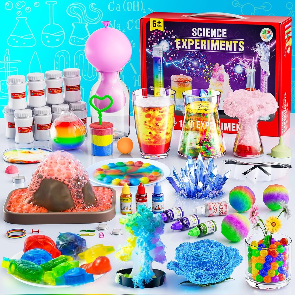 110 Lab Experiments Science Zestawy dla dzieci - STEM Projekty edukacyjne naukowe Zabawki dla dzieci 6 7 8 9 10 12 Lat, Boże Narodzenie prezenty urodzinowe dla chłopców i dziewcząt, Zestaw chemii, Nauka i edukacja