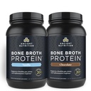 Ancient Nutrition Bone Broth Protein Powder, Czekolada, 40 Słupki + Białko Bone Broth Powder, Wanilia, 40 Służenie