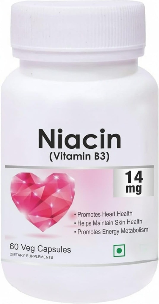 Niacyna 14 mg Witamina B3 z Inozytolem 50 mg Suplement - 60 kapsułek