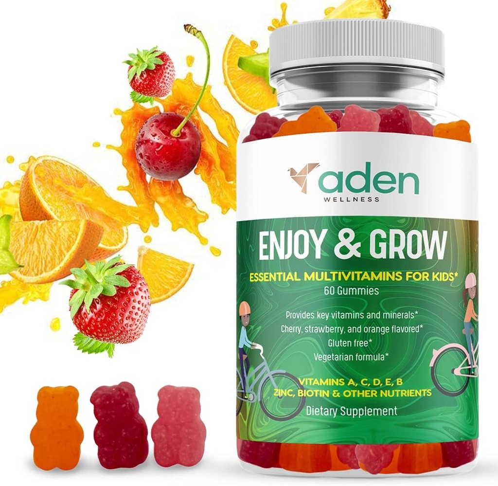 Multi B Gummie witaminowe dla dzieci - z B- Complex B6 B12 B9 (Folate) B7 (Biotin) B5 (Kwas pantotenowy), A, C, D, E, Cynk, Jod, Inozytol - Energia, System nerwowy, Wsparcie odporności