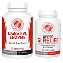 Silver Fern Brand - Zestaw wsparcia trawienia górnego i dolnego GI - Gis Relief and Digestive Enzymes Bundle