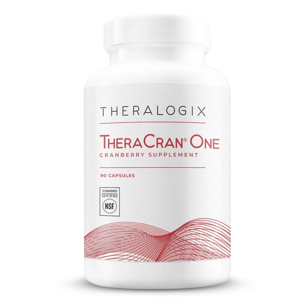 Theralogix TheraCran One Cranberry Capsules - 90- Day Supply - Supplement for Men & Women - to Supplement Urynary Tract Health * - 36mg Soluble PAC per Capsule - NSF Certified, 90 Count (Pack of 1)