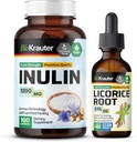 BIO KRAUTER Inulin 100 Kapsułki i Licorice Korzeń nalewka 2 Fl. Oz.