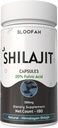 Bloofah Shilajit Kapsułki 500 mg Bis 124; 20% Ekstrakt Kwas Fulvic Bis 124; Naturalny Proszek Shilajit (Asphaltum) 124; Nie-GMO, Gluten- Free 124; Premium Wellness Supplement for Daily Use (180 Count (Pack of 1))
