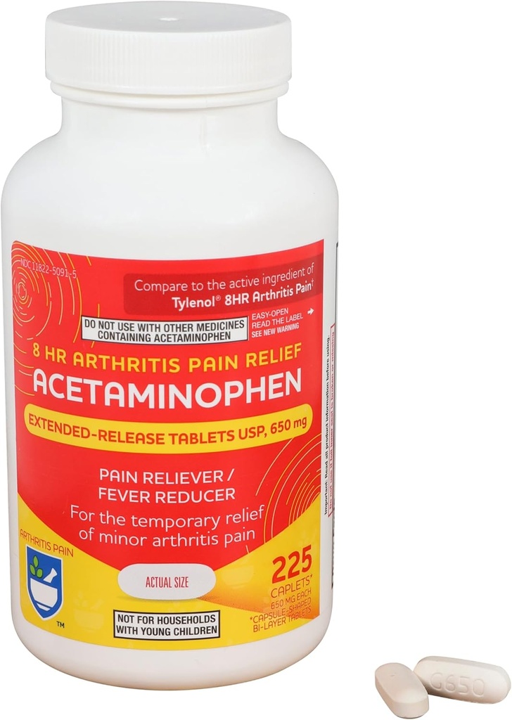 Rite Aid Acetaminofen 650mg Artretitis Extended Release Caplets - 225 Count