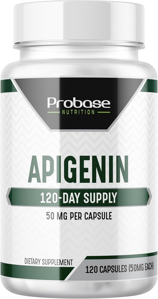Ultimate Apigenin kapsułki 50mg - Non-GMO, Vegan, Gluten Free - 4 Miesiąc dostaw - Herbal Relaxation Support Formula