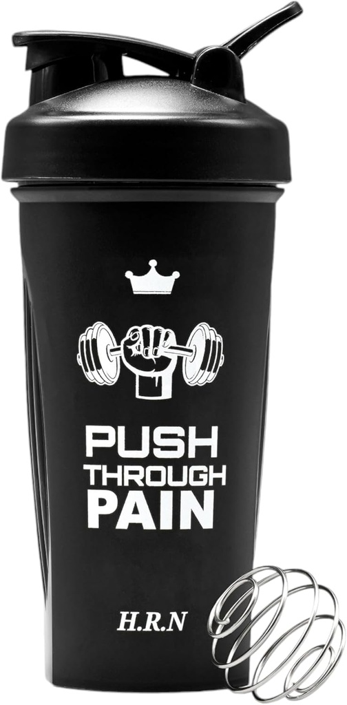 H.R.N 28 Butelka do shakera proteinowego do mieszania protein z drucianą whisky, Butelka do shakera do treningu przed i po, Puchar shaker do ćwiczeń