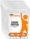 BulkSupplements.com Proszek z białka kazeinowego - Proszek z kazeiny mikrokrystalicznej, Proszek z białka z wolnym trawieniem - bez flaworetu i glutenu, 30 g na porcję, 1 kg (2,2 kg) (opakowanie po 5 sztuk)