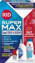 RID Super Max Lice Treatment Kit, Zabija Lice & Super Lice & Jaja + 24 / 7 Lice Defense, Pesticide Free, 3.4 FL OZ Solution + 6.8 FL OZ Daily Defense Shampoo & Conditioner + Nit Removal Comb mer