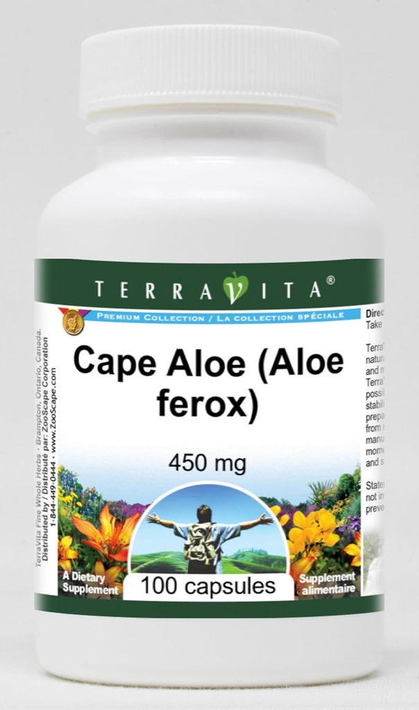 Cape Aloe (Aloe ferox) - 450 mg (100 kapsułek, ZIN: 514685) - 3 opakowania