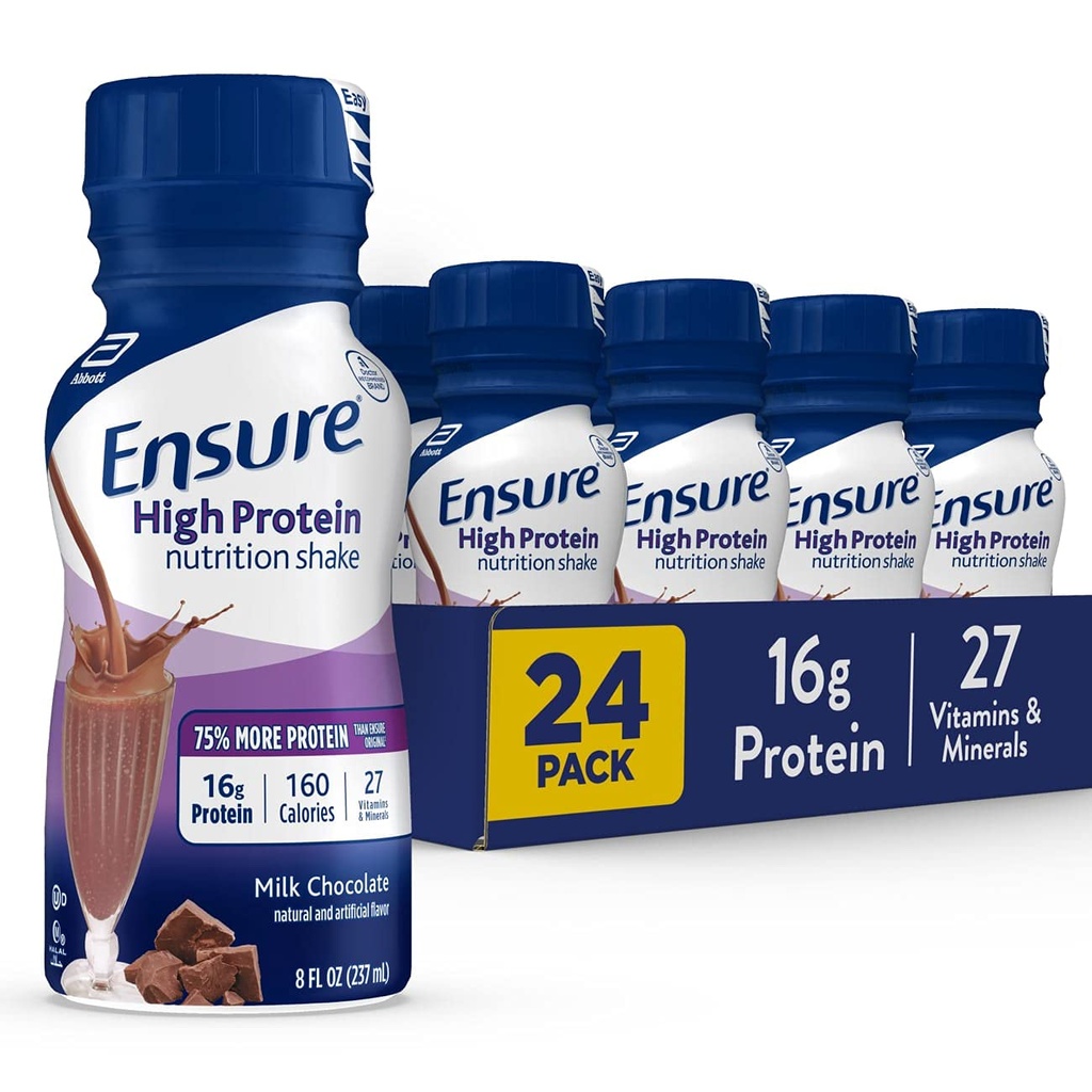 Zapewnić wysoki poziom protein Nutritional Shake z 16g białka, Ready- to- Drink shakes replacement, niski tłuszcz, czekolada mleczna, 8 fl oz, 24Count