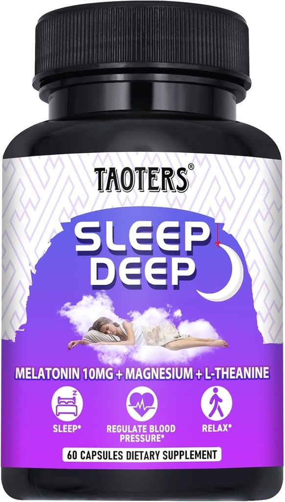 Melatonina 10 mg z L- Theaniną, Magnezem i More Sleep Support dla dorosłych