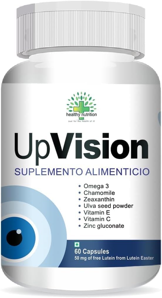 Ogólne Upvision Eye Care Supplemnt for Eye Health with Omega-3, Witamina E, VIT A, VIT C, Luteina, Zeaksantyna, VIT B2 Vegetarian 60 Capsules- Opakowanie zawierające 1