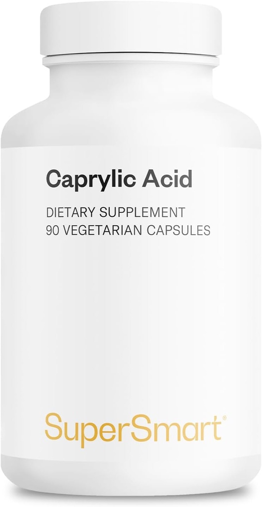 Supersmart Captile Acid Supplement 1350mg per Day (from MCT Oil) - Triglicerydy łańcucha średniego nasycone kwasem tłuszczowym - kwas oktanowy 124; No- GMO & Gluten Free - 90 Kapsułki wegetariańskie