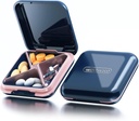 Travel Pill Case, Małe Pill Box - Acedada Daily Pill Container, Pill Holder for Purse, Wodoodporny Compact Medicine Organizator, Przenośna Witamina Case, Niebieski