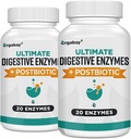 Orgabay Digestive Enzymes 1000mg z Postbiotykami, 20 Enzym Mieszanka do rozkwitania, Optymalna trawienie i funkcji Gut, 120 Kapsułki wegetariańskie