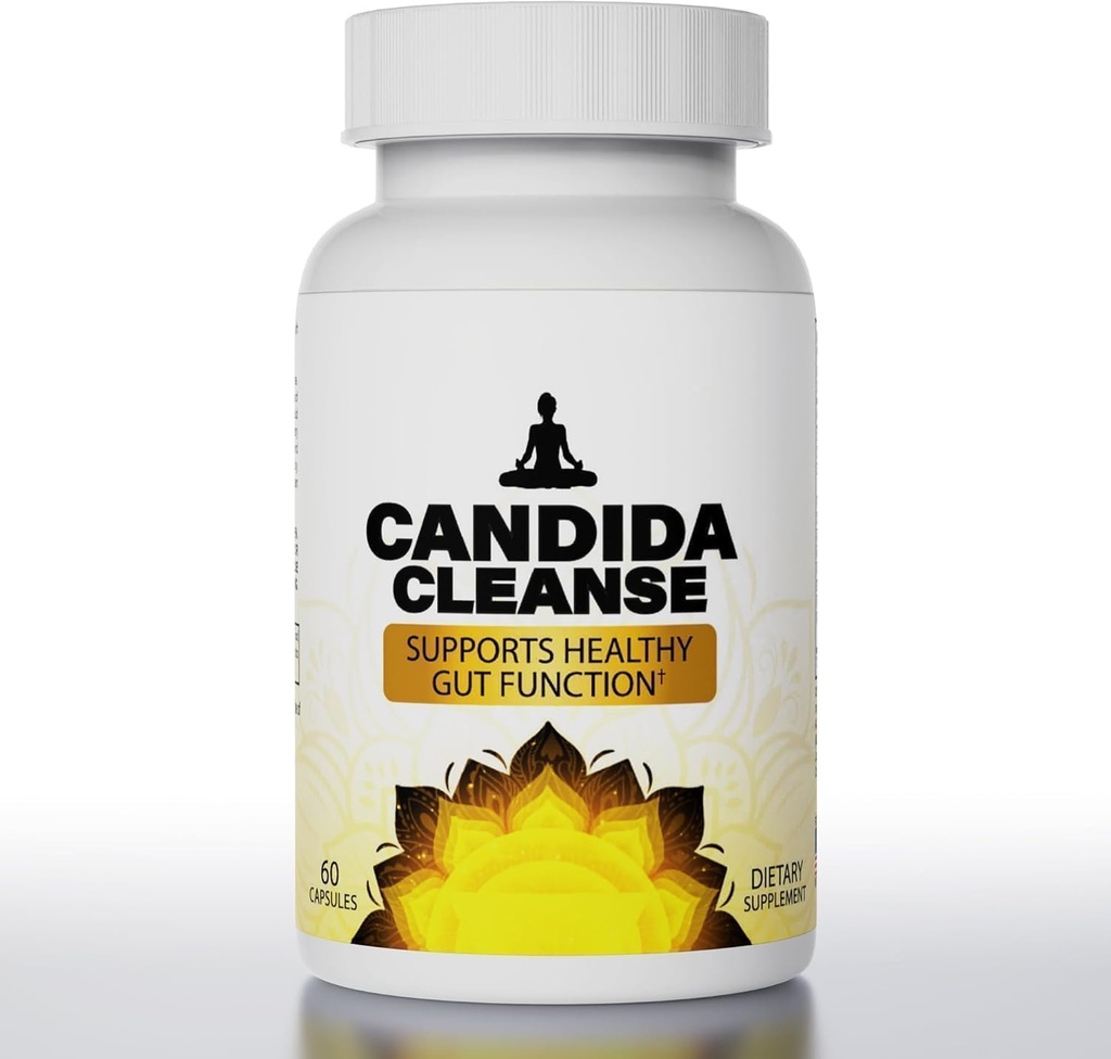 Candida Cleanse Detox dla kobiet i mężczyzn Advanced Probiotic & Herbal Formula - 60 szt Natural Gentle Gut & Wsparcie pokarmowe