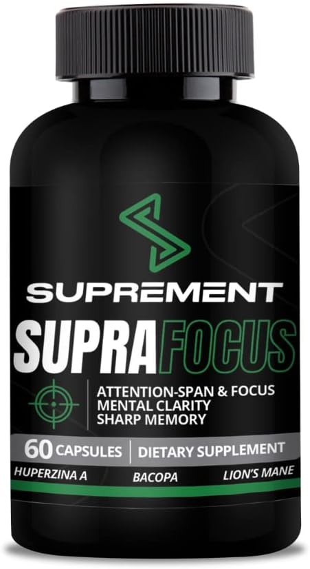 Nootropics Brain Supplement. 60 Hrabia, dla mężczyzn i kobiet. Brain Supplements for Memory and Focus with Lions Mane, Bacopa Monnieri, L Tyrosine. Mind Booster for Focus Supplement and Memory.