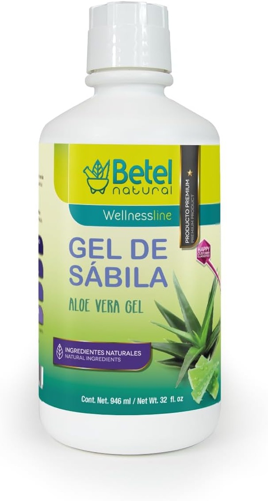 Betel Natural Gel de Sabila Aloe Vera Gel - Niesamowite wsparcie Gastric - 32 Oz