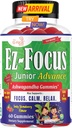 Junior Ashwagandha Gummies dla dzieci i nastolatków 124; Spokój, Focus & Relax Support Assistance 124; Wegan, Non-GMO, niskocukrowy suplement zapachu truskawek 124; 60 Gummies
