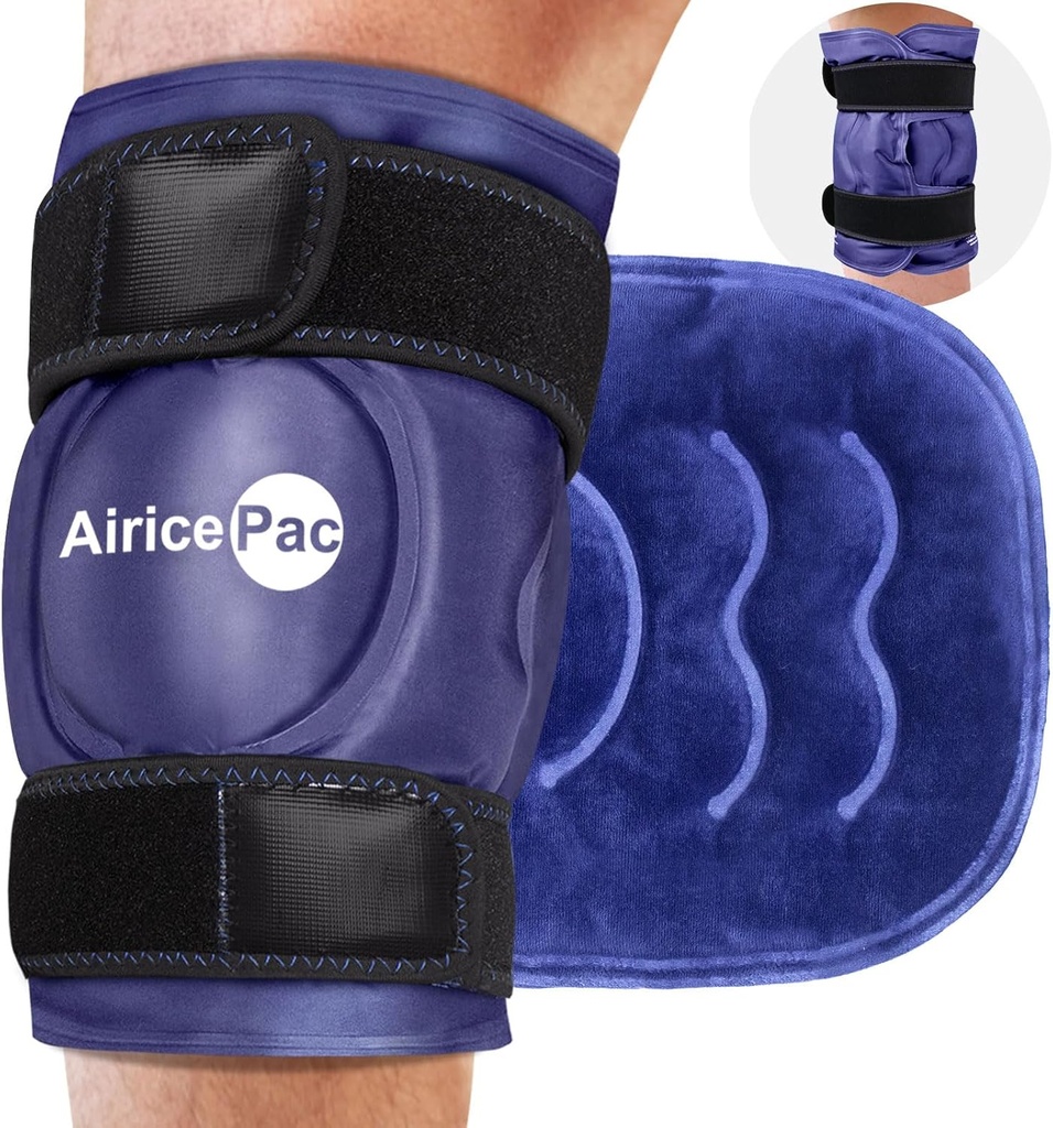 XXL Ice Pack owijanie wokół kolana po zabiegu chirurgicznym, wielokrotnego użytku żel duży pakiet lodu dla urazów, ulga bólowa, opuchlizna, sportowe urazy, 1 opakowanie niebieski